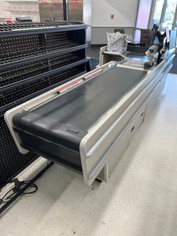 UNMARKED SINGLE BELT CHECKSTAND (NO POINT OF SALES)