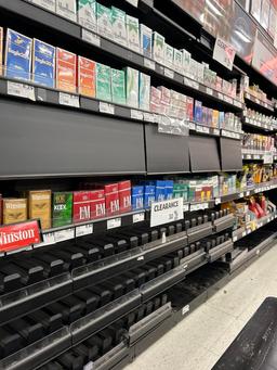 105IN X 20IN X 55IN TOBACCO MERCHANDISING SHELVING UNIT