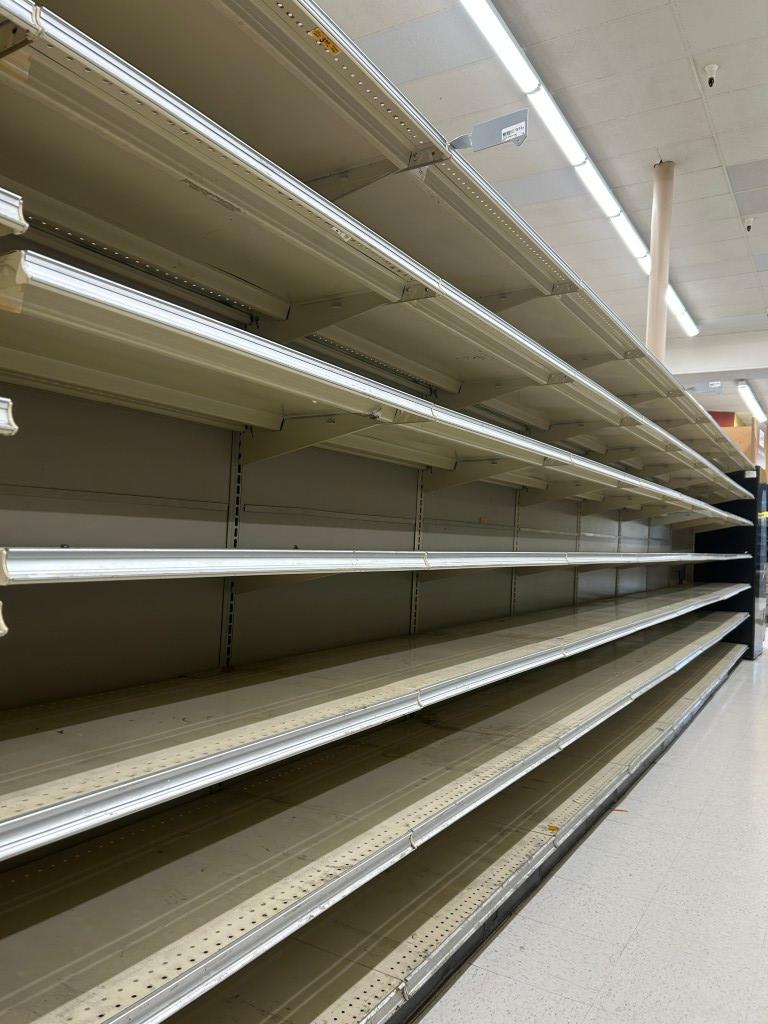 52FT OF MADIX WALL SHELVING