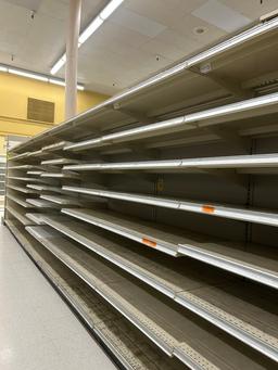 52FT OF MADIX WALL SHELVING