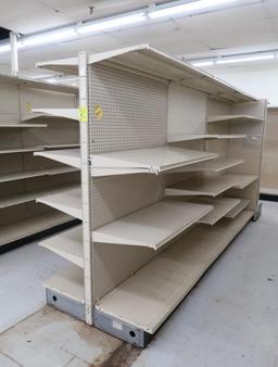 Lozier gondola shelving, 12' run w/ 1) 4' endcap