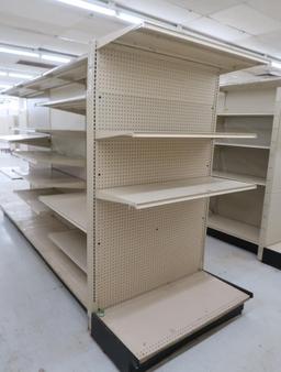 Lozier gondola shelving, 12' run w/ 1) 4' endcap
