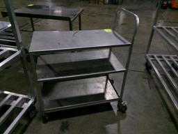 Aluminum solid shelf cart