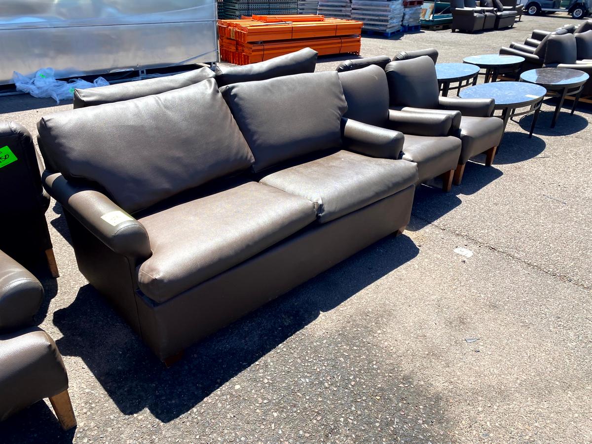 LOVESEAT AND TWO ARM CHAIRS