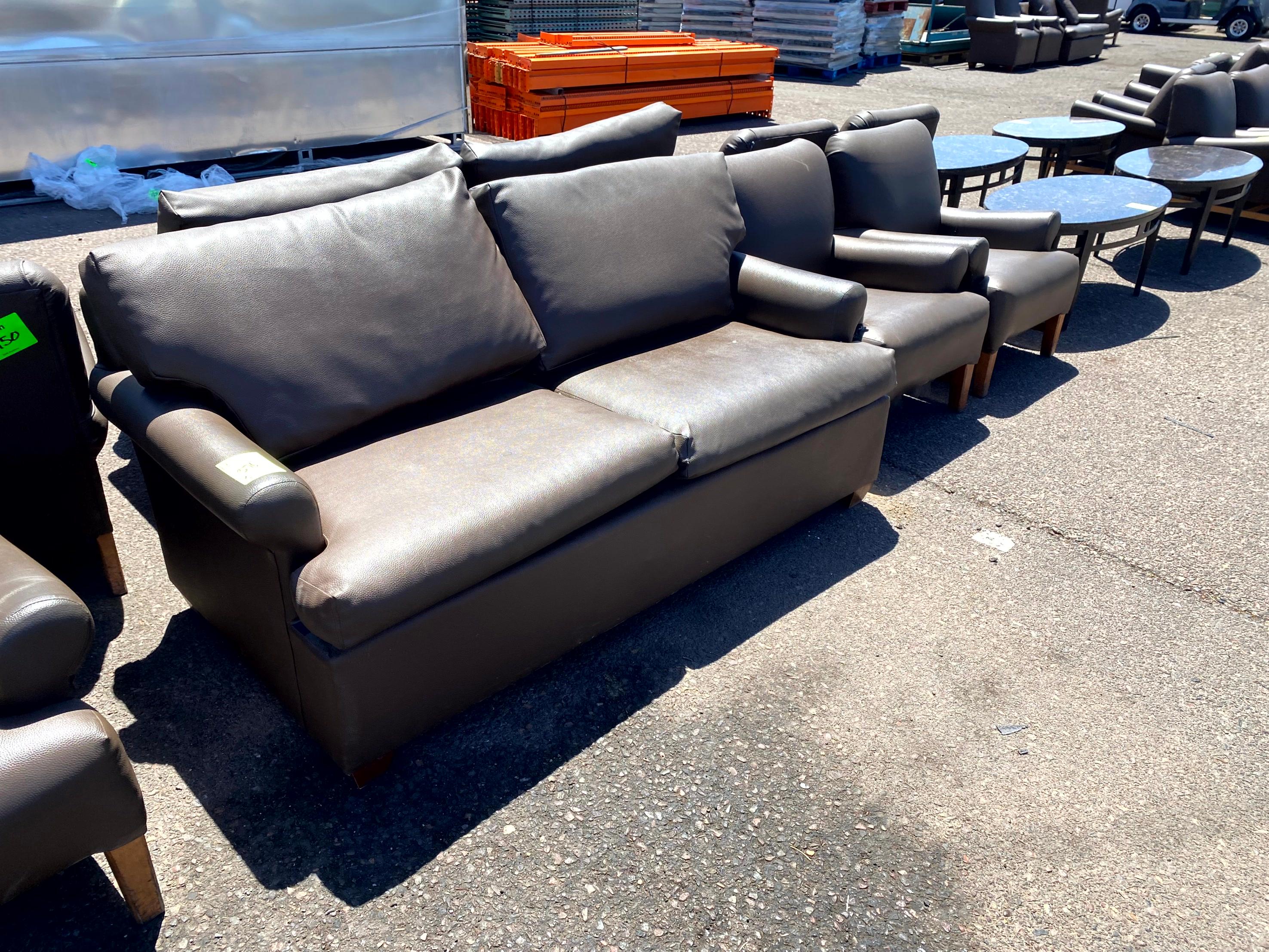 LOVESEAT AND TWO ARM CHAIRS