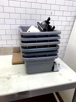 PLASTIC TUBS AND CONTENTS