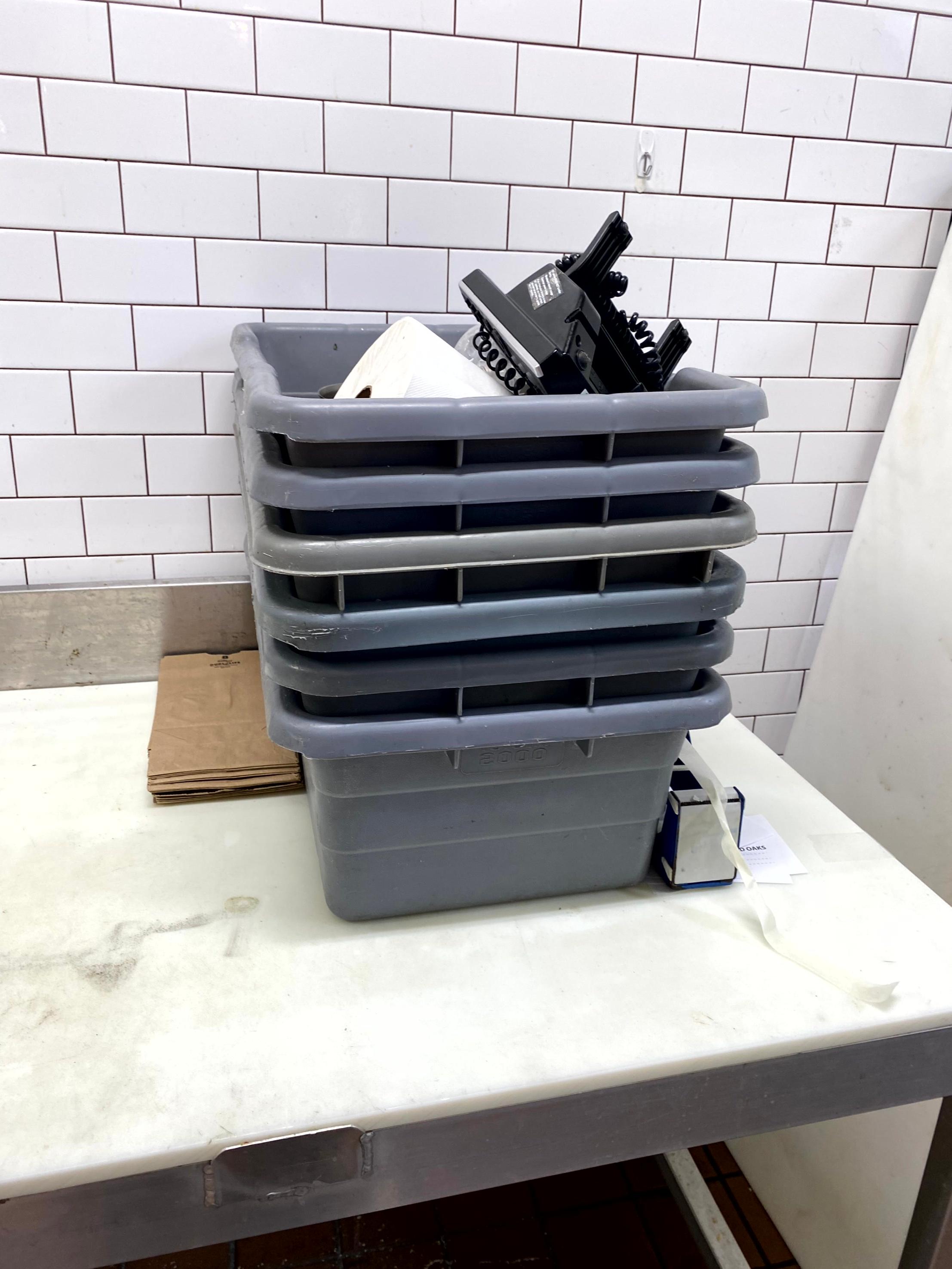 PLASTIC TUBS AND CONTENTS