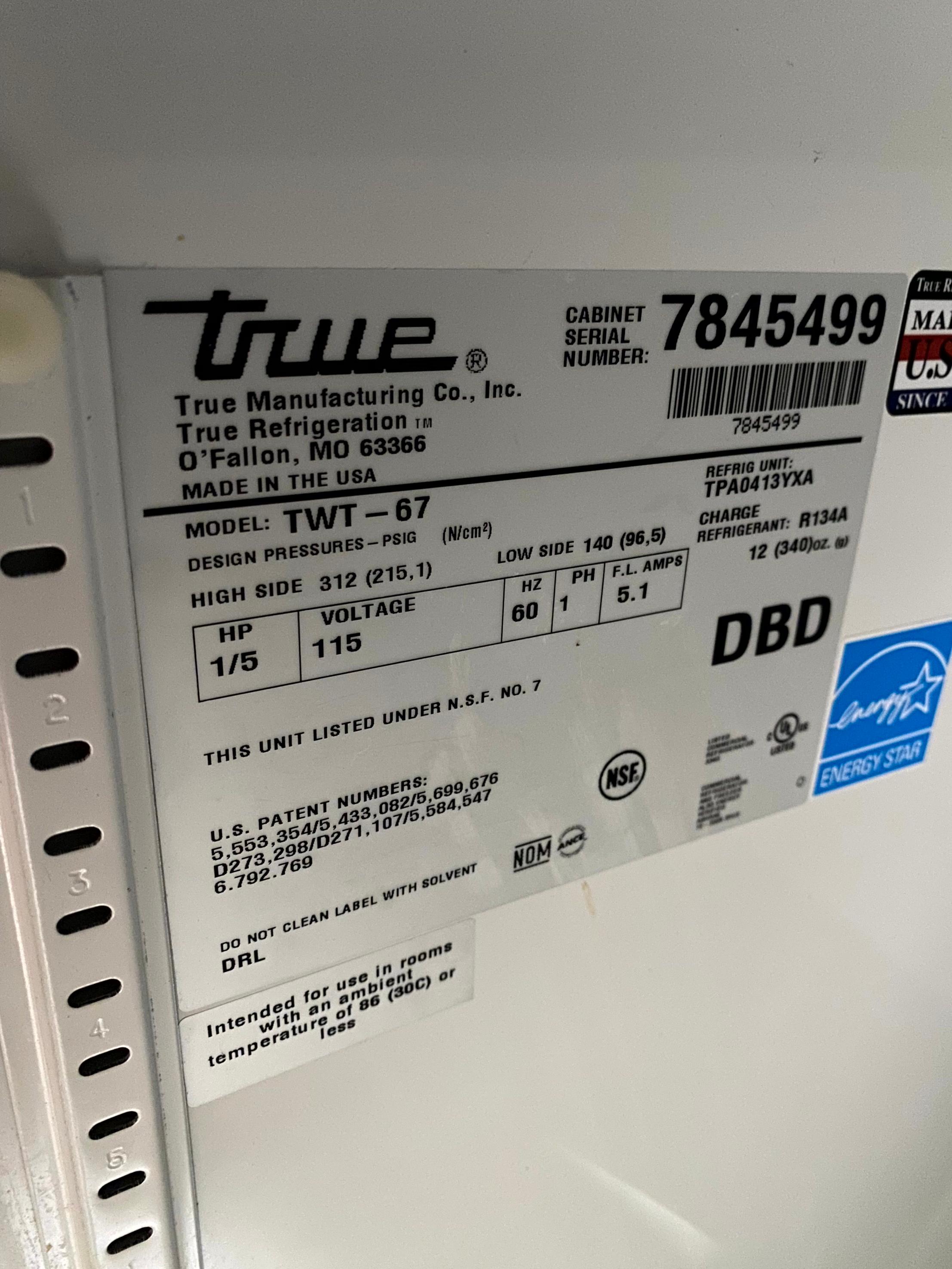 TRUE REFRIGERATED WORKTOP