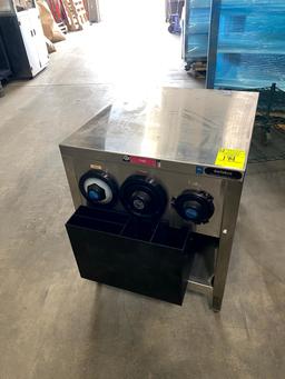AMTEKCO STAINLESS CUP DISPENSER TABLE