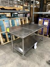 6FT X 30" X 40" STAINLESS STEEL TABLE