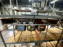 THREE COMPARTMENT STAINLESS STEEL SINK