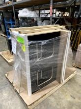 PALLET OF WOOD FLORAL FIXTURES