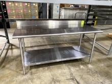6FT X 30" X 40" STAINLESS STEEL TABLE
