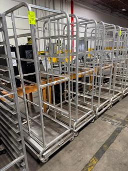 Aluminum tub racks w/ bottom catch tray