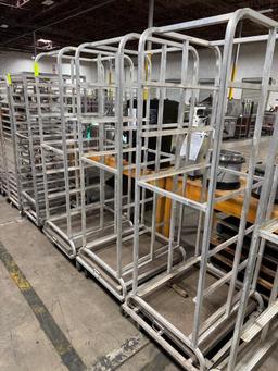 Aluminum tub racks w/ bottom catch tray