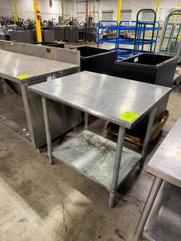 Stainless steel table w/ undershelf