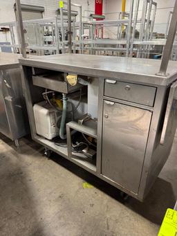 Stainless work station w/ sink and bosch water heater