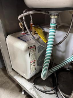 Stainless work station w/ sink and bosch water heater
