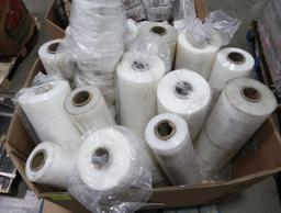Pallet of rolls of plastic
