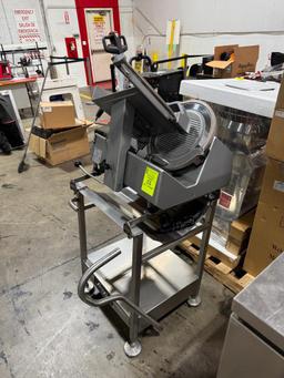 Bizerba meat slicer on stand