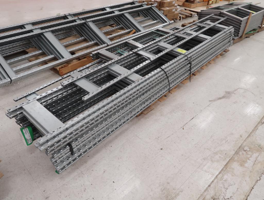 pallet of Lozier storage shelf uprights