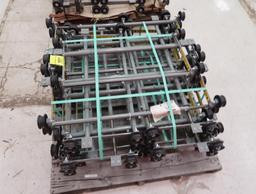 pallet of rolling carriages for track