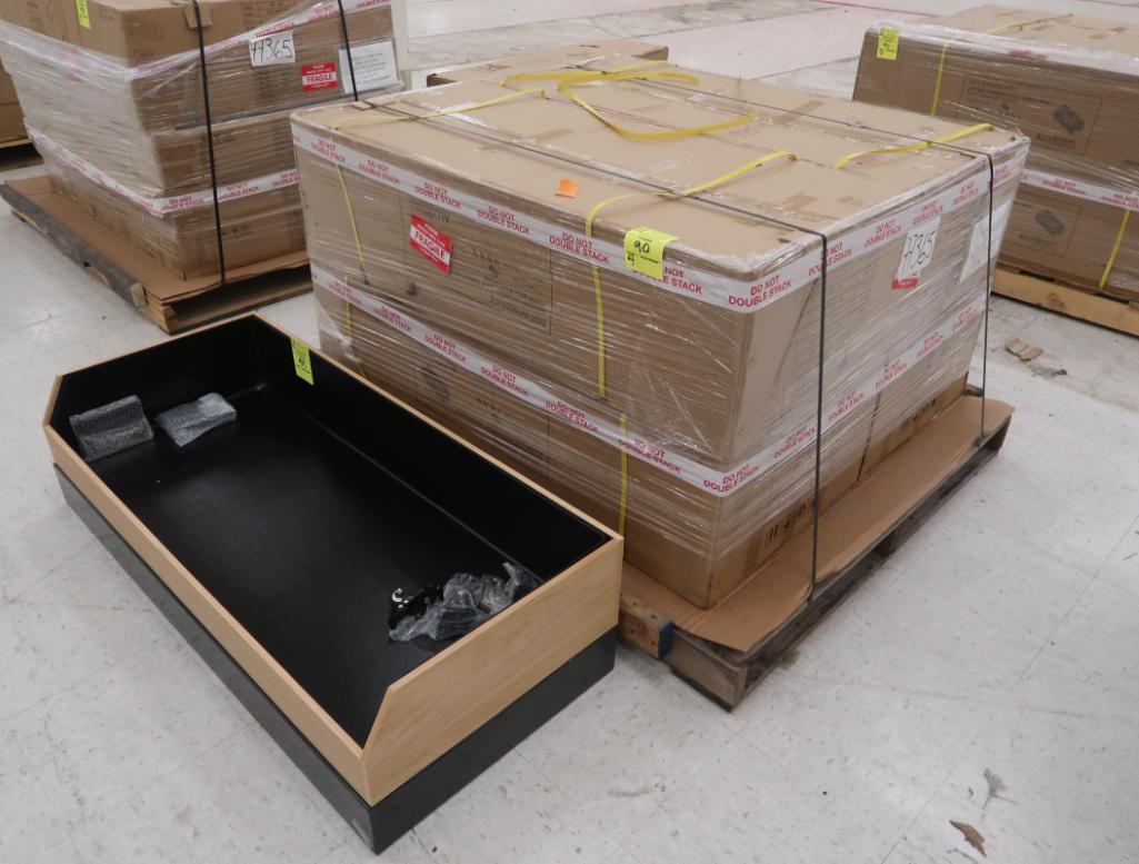 grocery/produce floor merchandisers w/ liner & casters, new