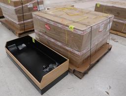 grocery/produce floor merchandisers w/ liner & casters, new