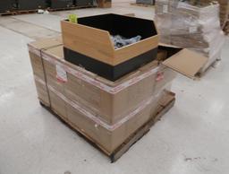grocery/produce floor merchandisers w/ liner & casters, new