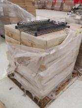 pallet of wire shelves