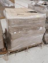 pallet of wire shelves