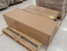 pallet of wire shelves