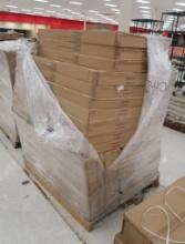 pallet of wire shelves