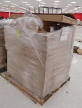 pallet of wire shelves