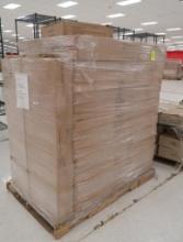 pallet of wire shelves