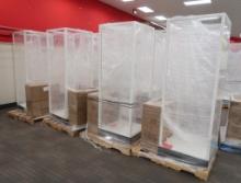 merchandising shelving units, w/ shelves