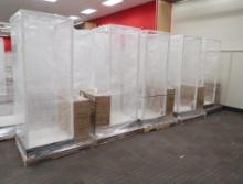 merchandising shelving units, w/ shelves