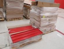 pallets of red Lozier base decks & shelves