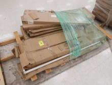 pallet of misc Lozier shelving materials