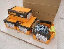 boxes of DeWalt Screw-Bolt+ carbon steel concrete anchors