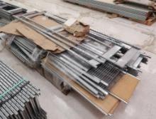 pallet of Lozier storage shelf uprights & shelves