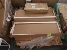 pallet of Lozier crosstubes, 1" square, 48"w, 14" proj, new