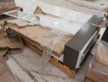 free-standing merchandiser & fitting room mirror