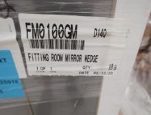 pallet of fitting room mirror wedges