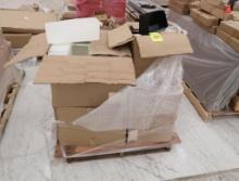 pallet of misc- plastic parts & product pushers