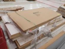 pallet of particle boards w/ melamine surface, and Lozier perimeter center