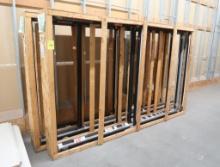 group of door frames w/ LED lights for walk-in(?)