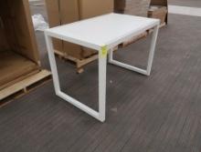 merchandising tables, white, new