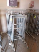 2-sided hanging rack w/ outriggers, on casters