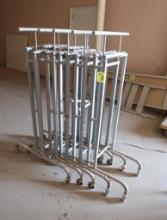 2-sided hanging rack w/ outriggers, on casters